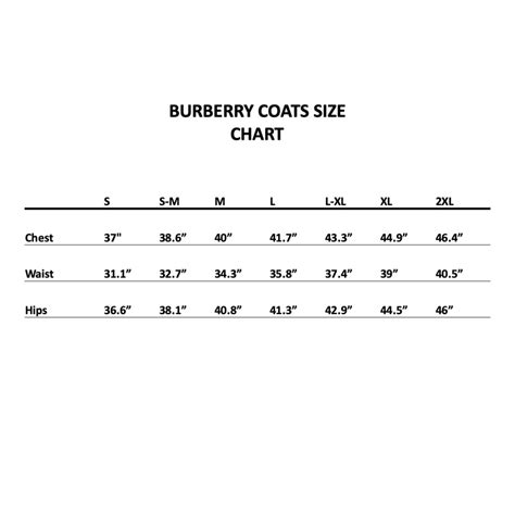 a burberry trench|burberry trench coat measurement chart.